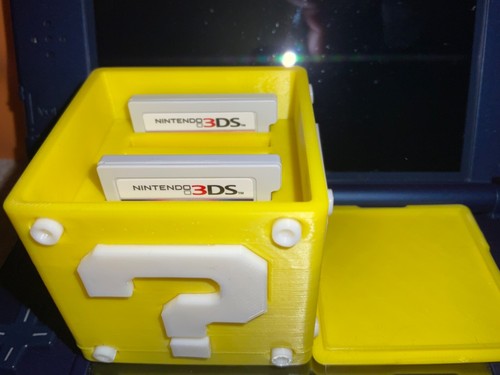 Mario Question Block (Nintendo 3DS) Game Holder Up To 7 Cartridges - 第 3/3 張圖片