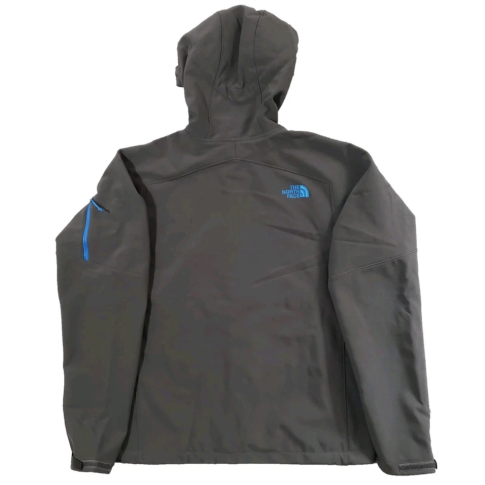 Chaqueta The North Face Para Hombre M Gris Azul Forrada de Vellón Con Capucha Cremallera Completa Abrigo Foto 2 de 4