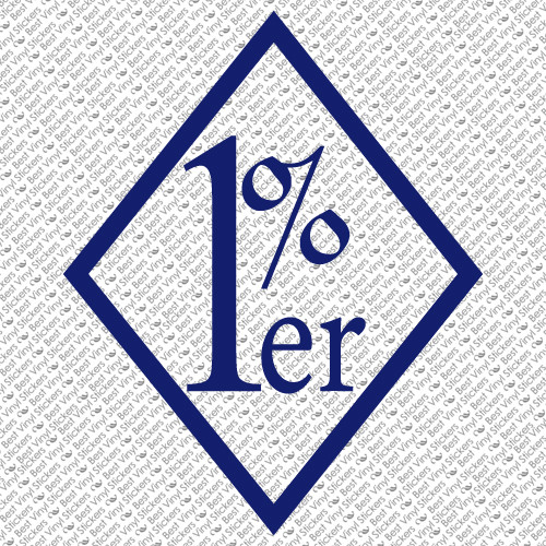 1% er ONE PERCENT PERCENTER OUTLAW SUPPORT BIKER VINYL DECAL STICKER (PR-02) - Picture 4 of 14