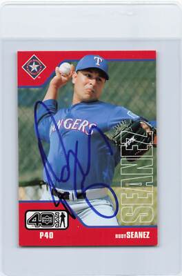 2002 Upper Deck 40 Man #261 Rudy Seanez Rangers Signed Auto *J1588