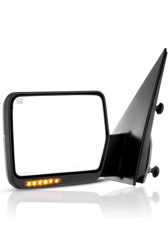 Power Mirror For 2004-2006 Ford F-150 Driver Side Textured Black Manual Folding