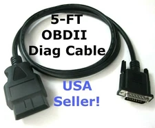 OBD2 OBDII Cable for FOXWELL NT604 NT614 NT624 NT634 NT644 Elite Scan Tool - 5FT