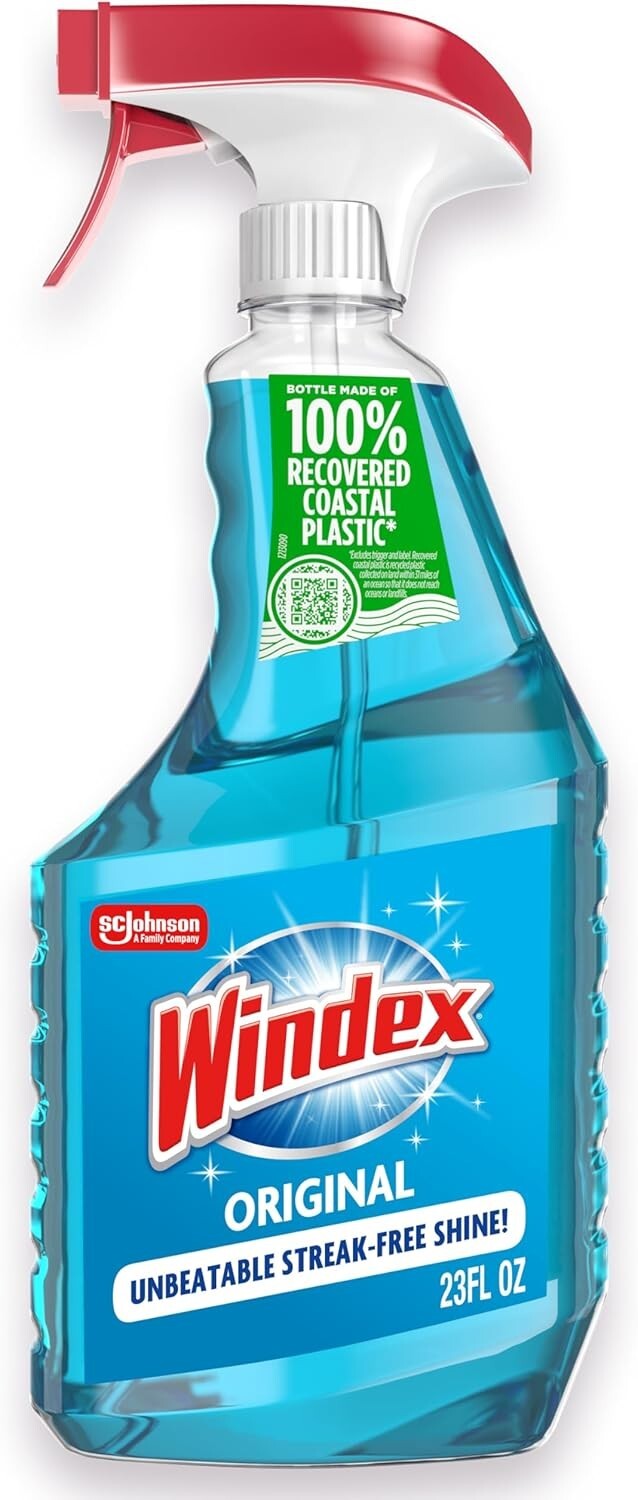 Windex Glass Cleaner Spray Bottle Leak-Proof Packaging