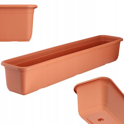 KADAX Blumenkasten 55,7cm Mit Bewässerungssystem - Grau Betonmuster, Frostsicher