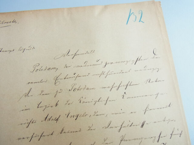 Dokument Potsdam 1890: Vollmacht ARTHUR BRUNSIG VON BRUN wg. Tod von Schwester