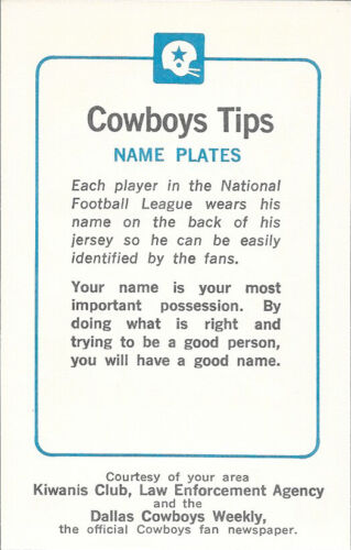 1980 Dallas Cowboys Police #78 John Dutton - Dallas Cowboys - Picture 2 of 2