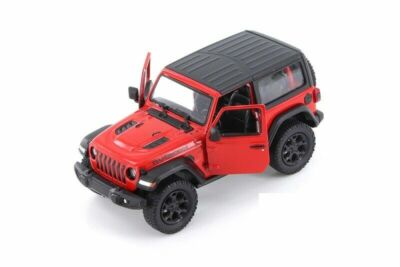 #ad 5quot; Kinsmart Jeep Wrangler Rubicon Hard Top Diecast Model Toy Car 1:34 Red $9.98