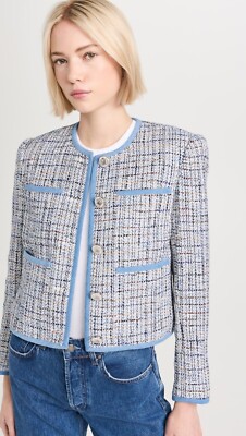 NWT Veronica Beard Darla Jacket in Blue Multi Tweed Blazer size 2  $698 now $290