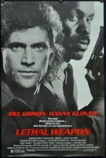 LETHAL WEAPON 1987 Orig 27X40 1/S  MOVIE POSTER MEL GIBSON DANNY GLOVER