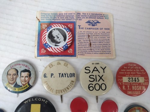 Vintage Lot STEVENSON And SPARKMAN PRESIDENT Campaign Pin And Other VTG Pins - Picture 4 of 8
