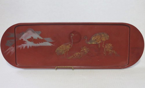 Antique Japanese Lacquer Tray & Two Dishes - Picture 2 of 12