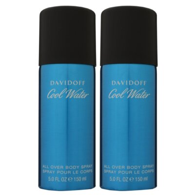 Davidoff Cool Water 2 x 150 ml All Over Body Spray Deospray Deo Spray Set