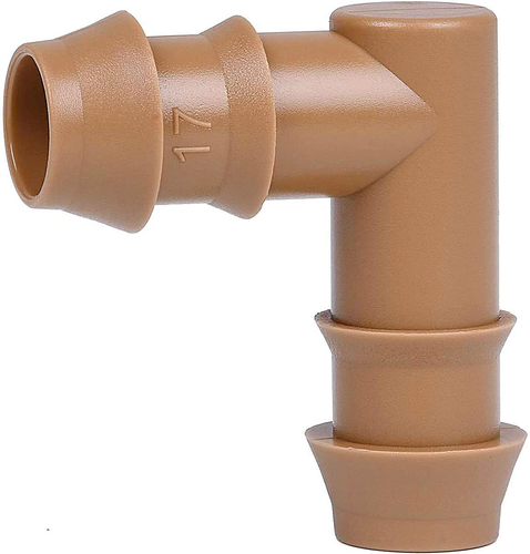 20-Pack Drip Irrigation Barbed Elbow Fittings, Fits 1/2”, 17Mm .600” ID Drip Tub - Picture 9 of 12