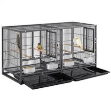 Stackable Divided Breeder Breeding Parakeet Bird Cage for Canaries Cockatiels 