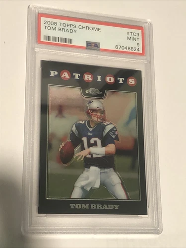 TOM BRADY #TC3  2008 Topps Chrome PSA 9