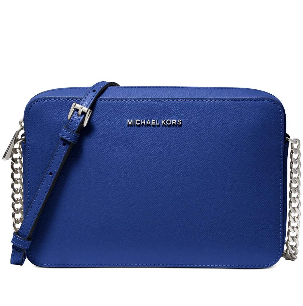 MICHAEL Michael Kors Selma Medium Satchel Bag Sapphire Blue Black  eBay