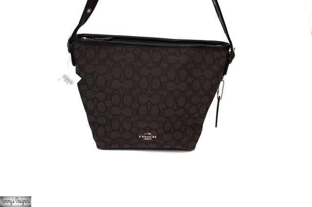 coach mini dufflette leather shoulder bag