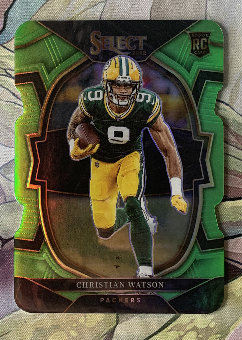 2022 Select CHRISTIAN WATSON Neon Green Die Cut Concourse Rookie 106/299 #53 RC
