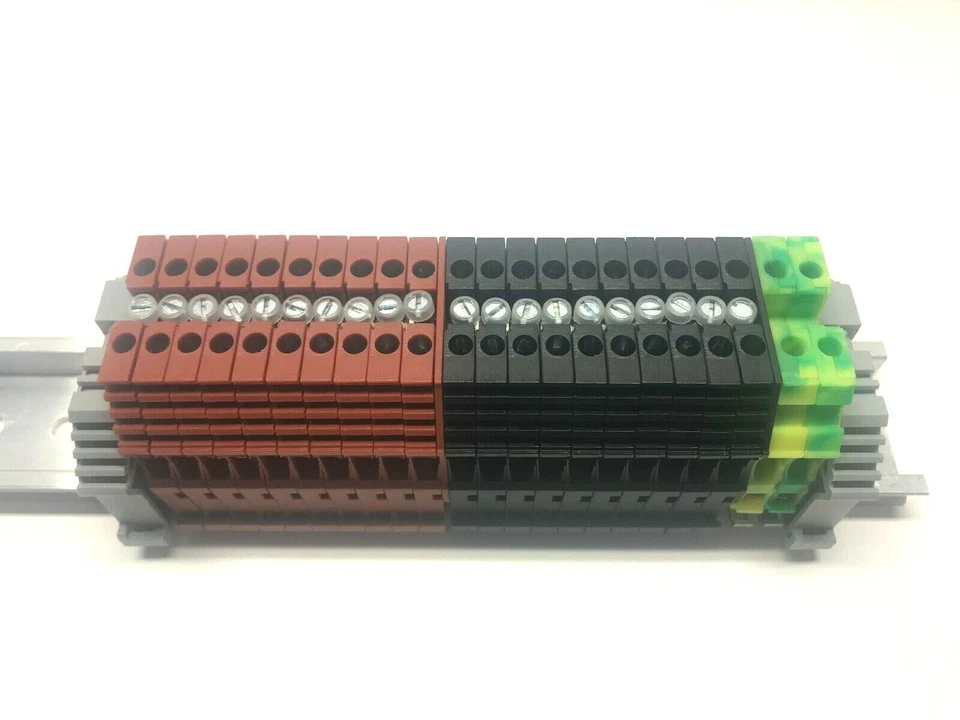 DIN Rail Power Distribution Terminal Block KN-T12 12 AWG 20A 600V KONNECT-IT - Image 2 of 4