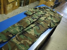 US ARMY Mechanics Cold Weather Coveralls Woodland Camo Type 1 SMALL STAINED