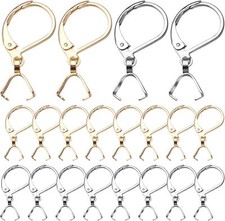 20Pcs Stainless Steel French Earring Hooks Leverback Ear Wires Hypoallergenic Ea