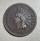1873 Indian Head Penny About VF/XF  One Cent USA America Copper