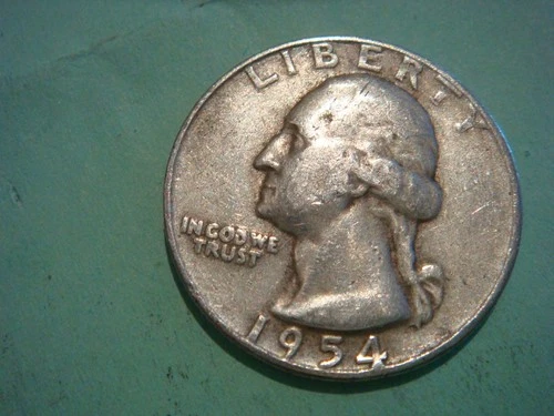 1954 D Washington Quarter in Album Filling cond actual coin in pic
