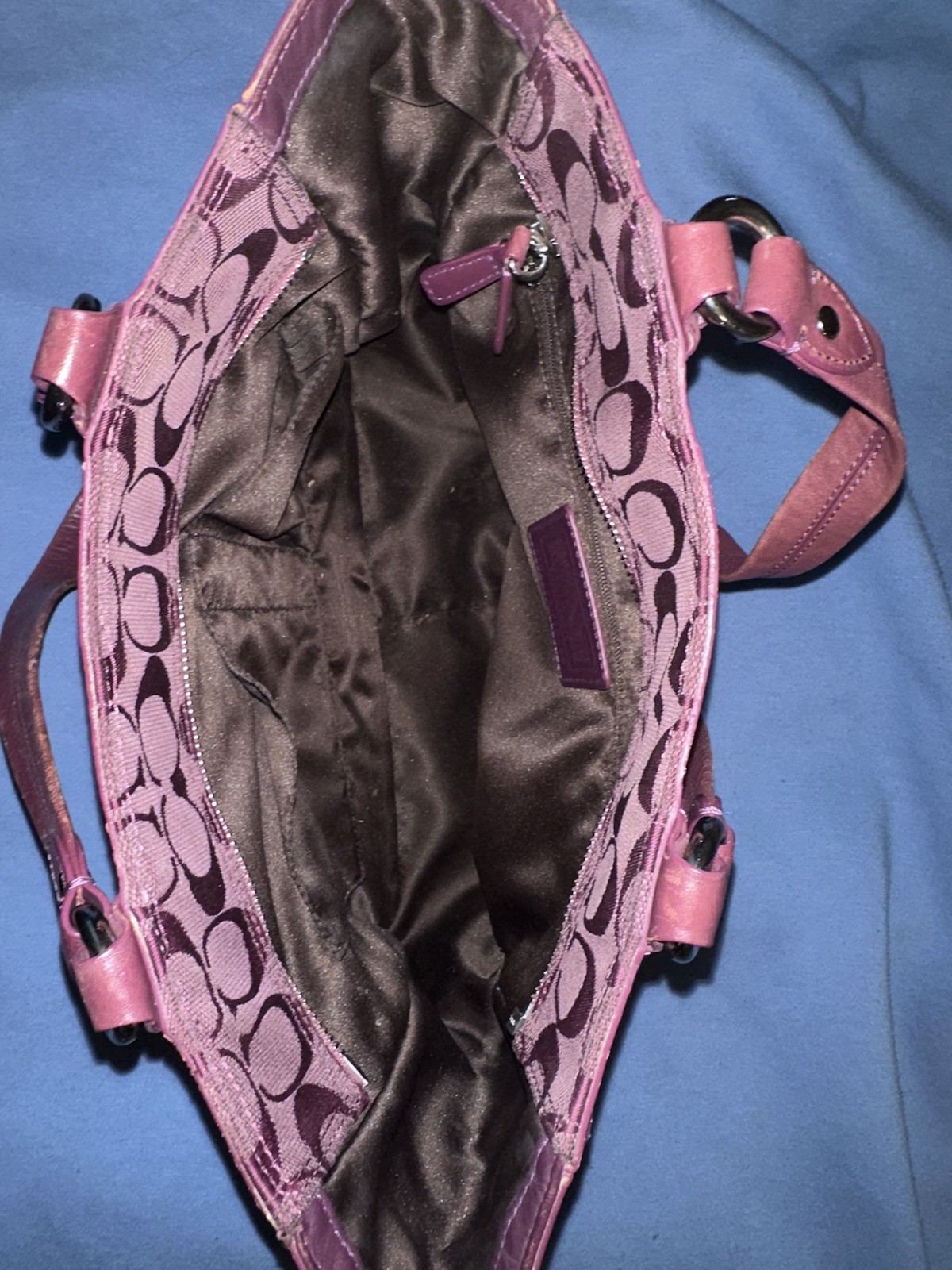 Coach Circle Patchwork Berry/Multicolor Tote Hand… - image 3