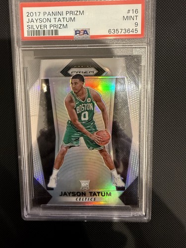 2017 Prizm JAYSON TATUM RC Rookie Silver Prizm CELTICS PSA 9 MINT Fast Ship