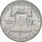 1961 Franklin Half Dollar AU 90% Silver *7653 — photo 2