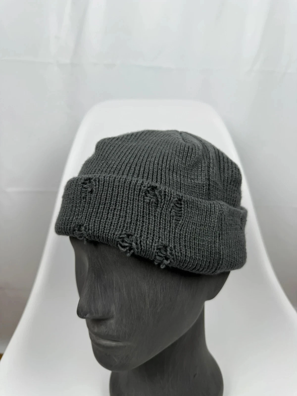 Streetwear Short Beanie Distressed Men One size