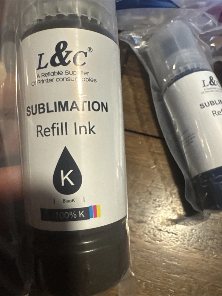L & C Sublimation Refill Ink K/C/M/Y  Ink For Epson Eco Tank Printers 70 ML - Image 2 of 4