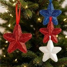 36 Red White Blue Foam Stars for Patriotic Theme Parties and For 4th July Decor