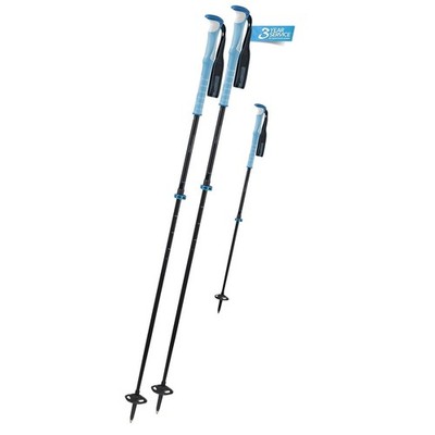 KOMPERDELL C7 Ascent Carbon BLUE Ski Poles Adjustable Snowshoe Backcountry A/T