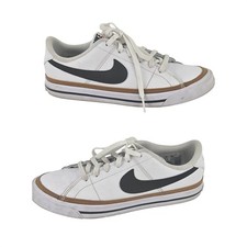 Nike 5.5Y YOUTH Court Legacy Sneakers White Good DA5380-102 Low Top Leather
