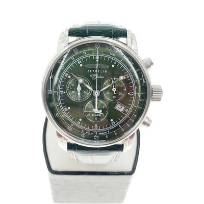 Zeppelin 100th Anniversary Limited Chronograph Uhr Grün aus Japan