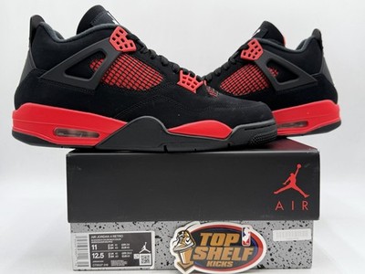 New Nike Air Jordan 4 Red Thunder 2022 Size 11 Rare Retro Authentic Black MJ OG 
