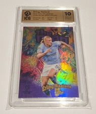 2022-23 Topps Finest Soccer UCC Erling Haaland The Man Purple 076/299 
