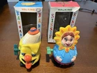Vintage Marx Walking Wind-Up Toys w/ Boxes - Sissie Sunflower and Barnaby Banana