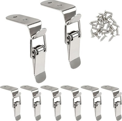  8 Pcs Stainless Steel 90 Degree Spring Toggle Lock Generic Latch with 