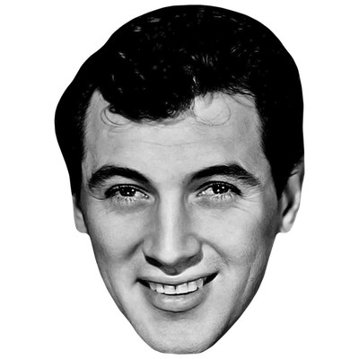 Rock Hudson (jung) großer Kopf. Größer als das Leben Maske.