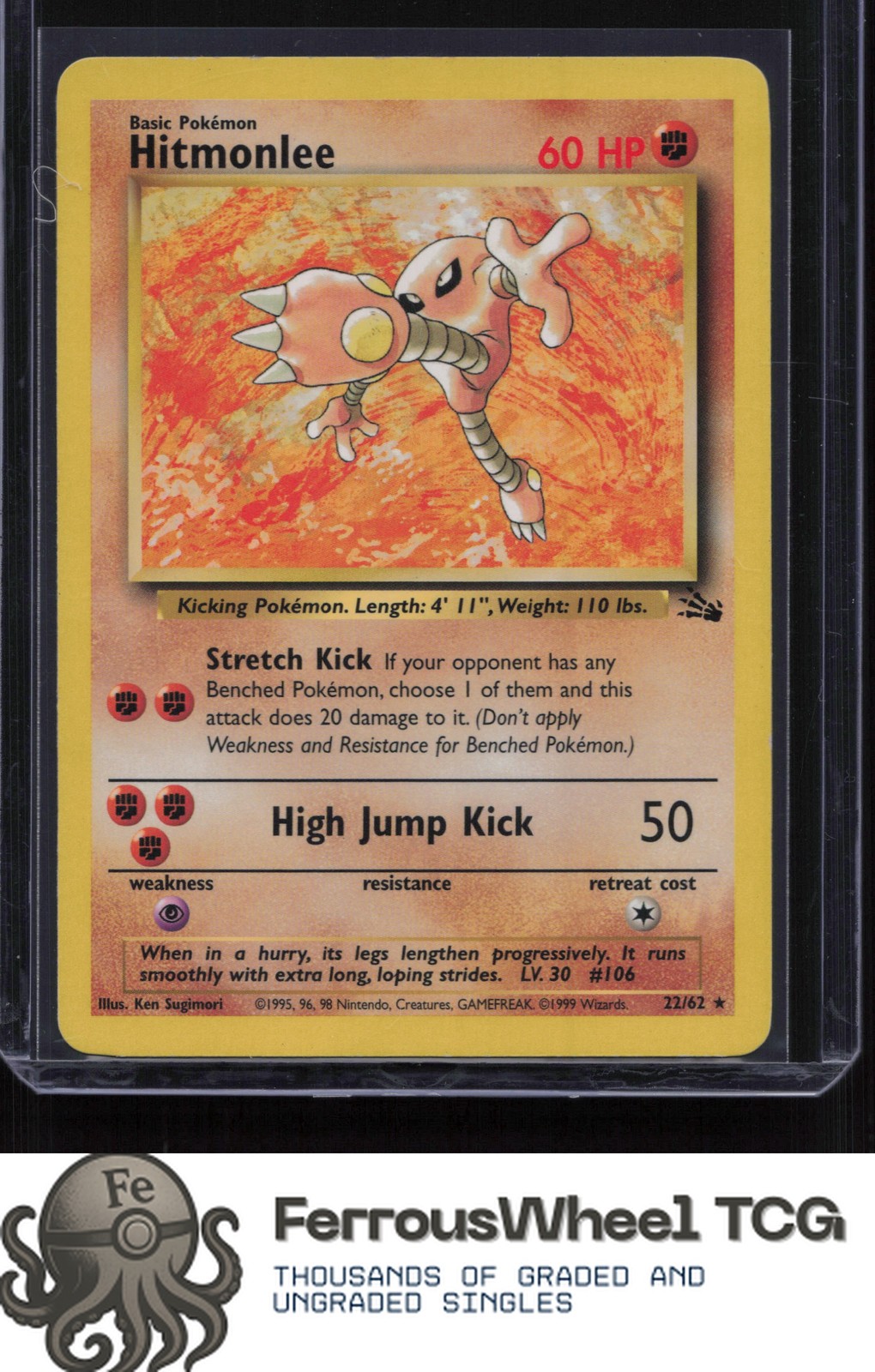 Hitmonlee (22) 22/62 - Fossil - (MP)