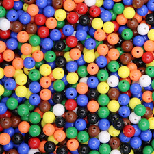 200 Pieces 12Mm Acrylic Beads with 2.0Mm Large Hole, Multicolor Mix Acrylic roun
