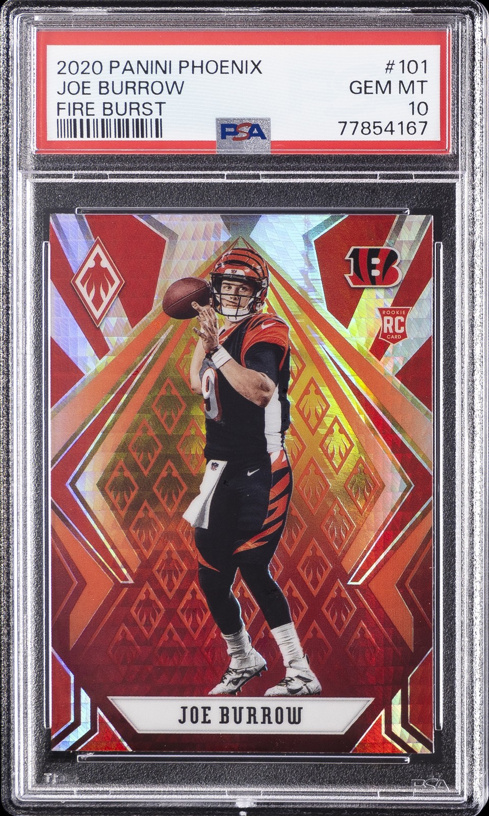 Joe Burrow Panini Phoenix #101 Fire Burst