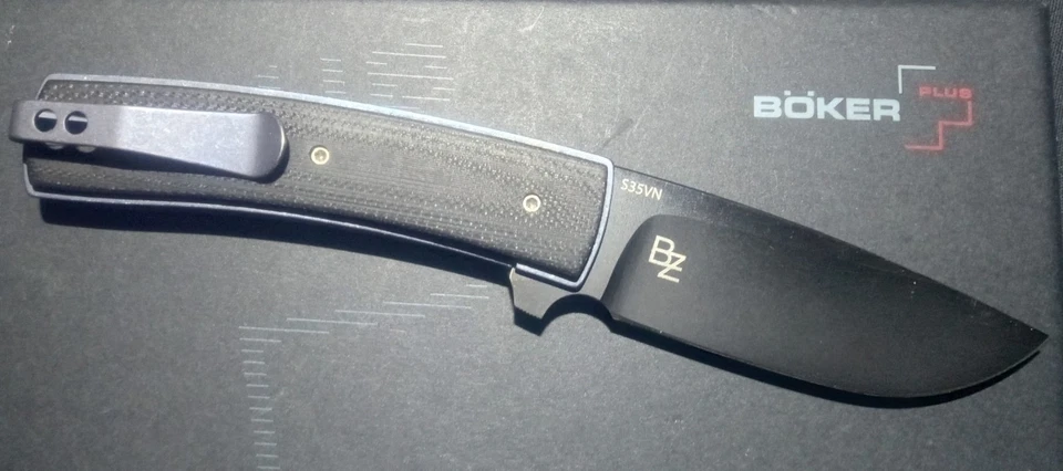 Boker Plus FR S35VN DROP Exclusive BZ Design Anodized Titanium Liners & Clip - Image 2 of 4