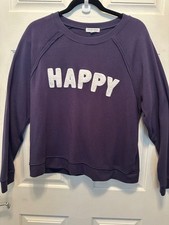 Grayson Threads  HAPPY' Sweatshirt in Deep Blue Size XXL