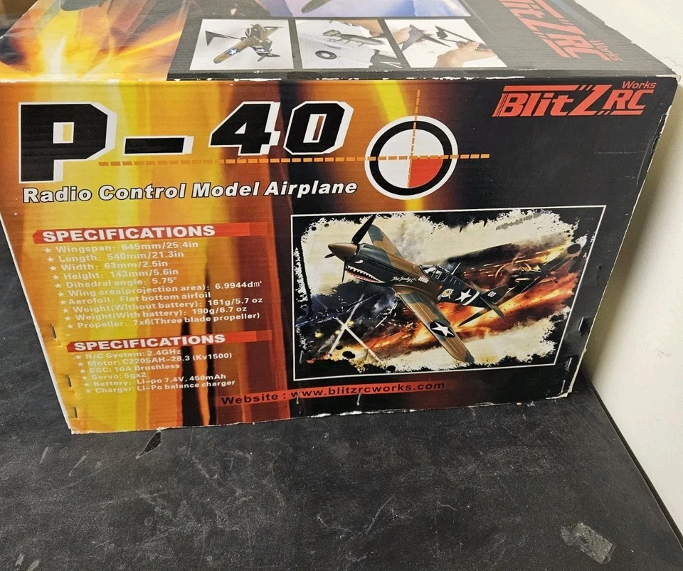 BLITZ RC P-40 PRISTINE NEW IN BOX ***No REMOTE - Image 4 of 4