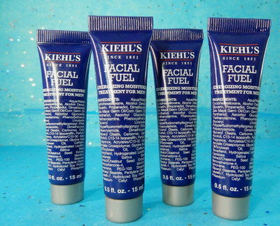 4x Kiehl's Facial Fuel Invigorating Moisture Treatment For Men .50 oz / 15ml ea.