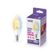 WiZ Smart Bulb White LED Bulb 40W Warm to Cool White Light Connect...