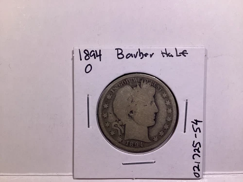 1894 O Barber 90% Silver Half-Dollar Key Date from New Orleans Mint 021725 54ad